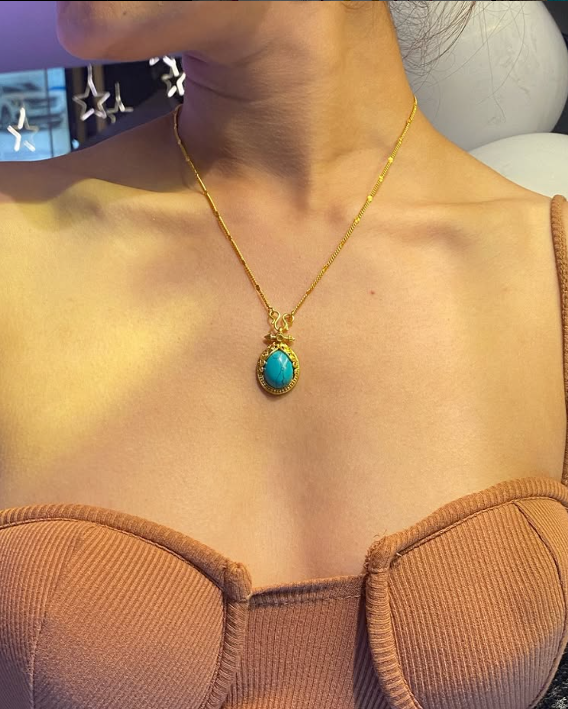 Turquoise Harmony Earring and Necklace Set
