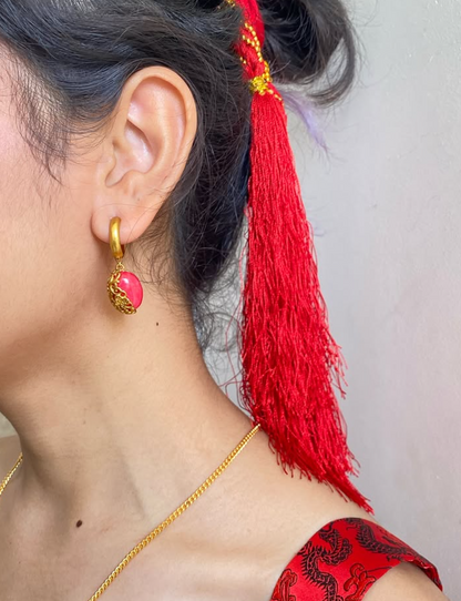 Cherry Hoops Earrings