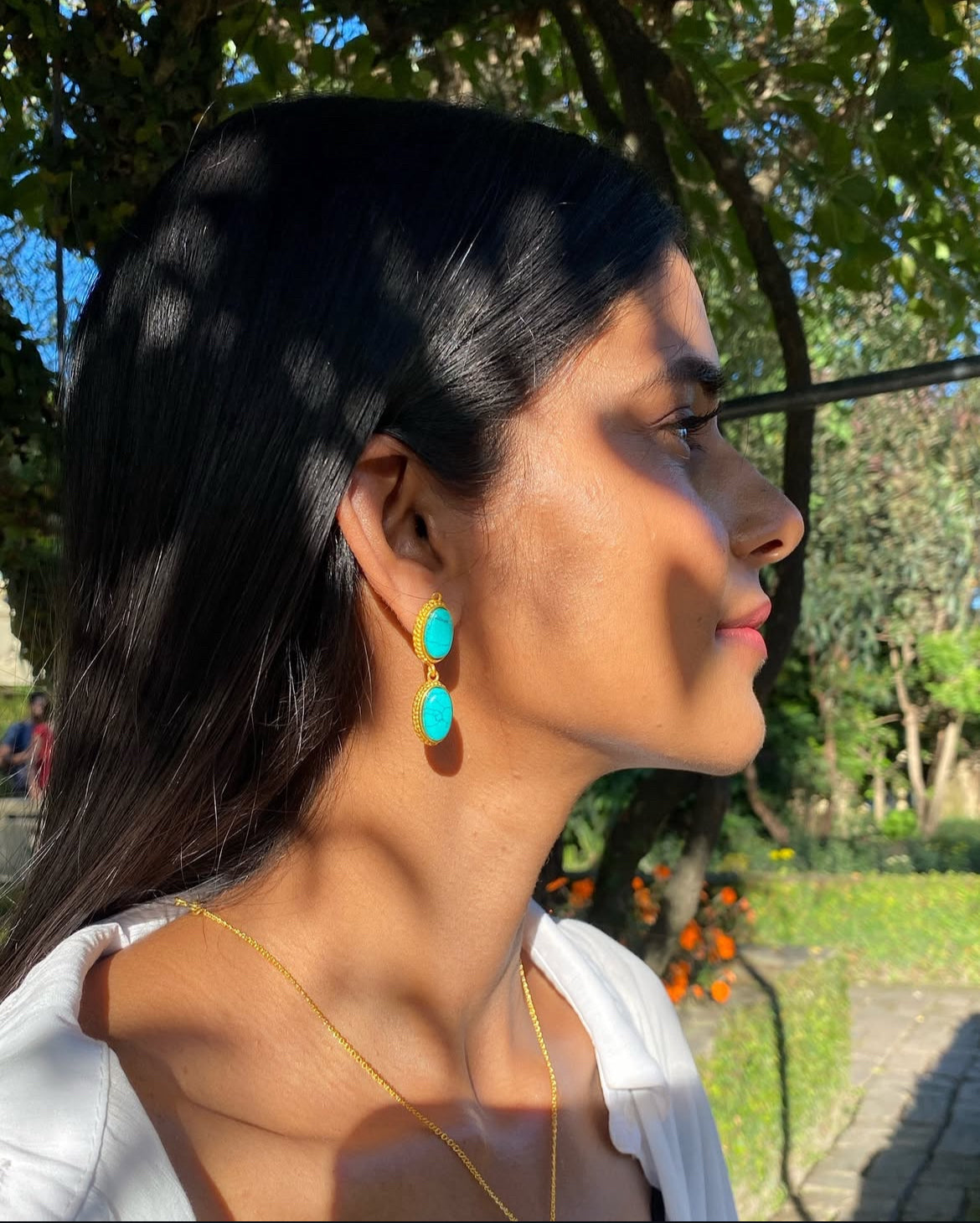 Turquoise Harmony Earring and Necklace Set