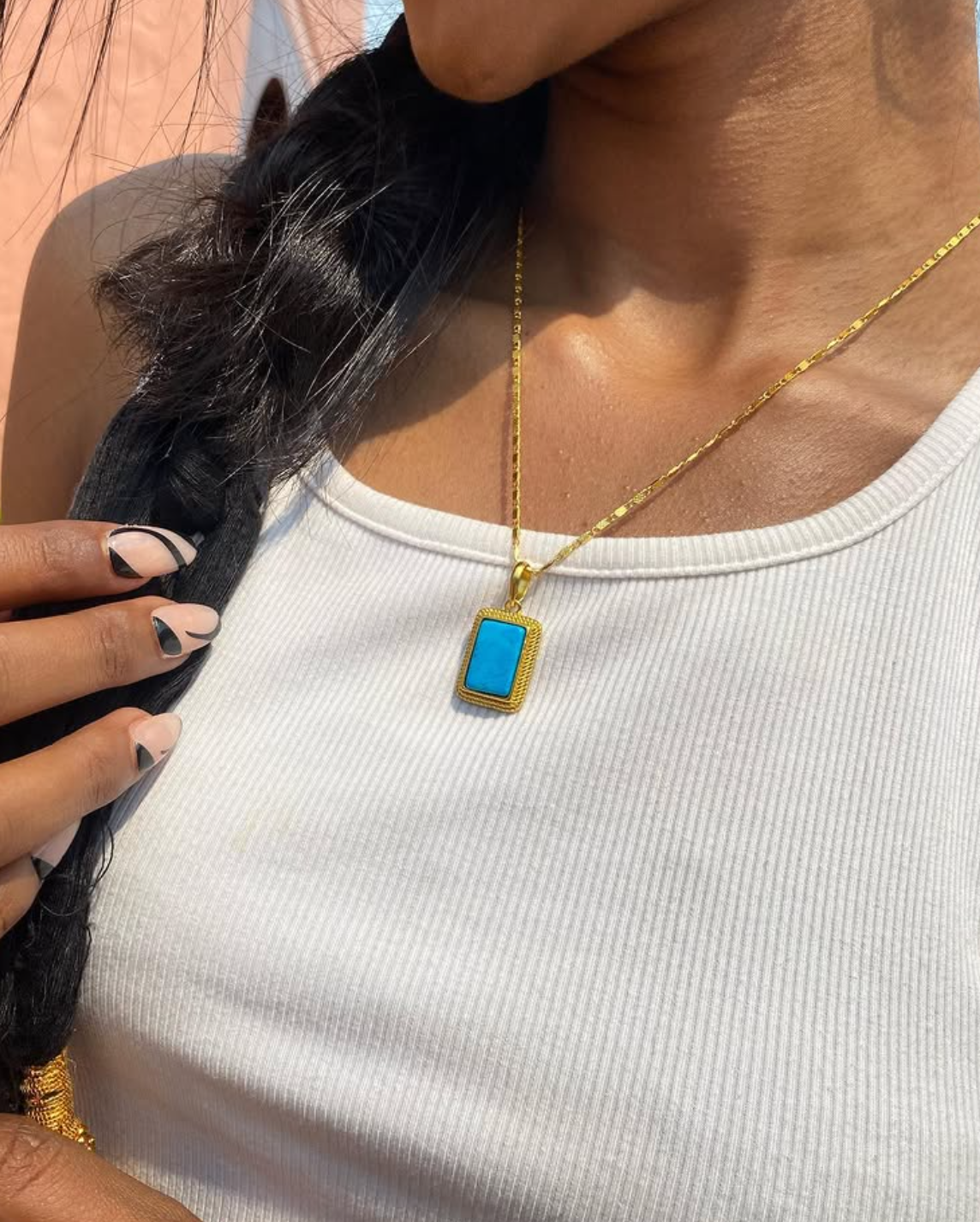 Ocean Petal Stud and Necklace Set