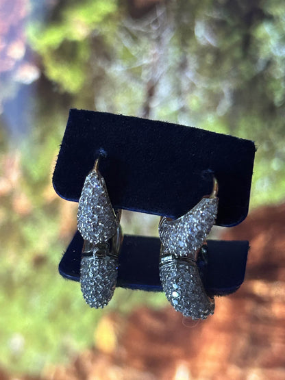 Silver Droplet Hoops